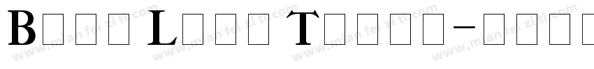 Baro Line Three字体转换